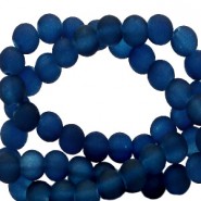 Glaskralen mat 4mm Deep blue